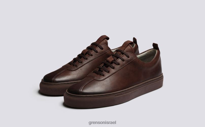 נשים קפה מבריק נעלי ספורט 1 Grenson J4F4Z338 נעלי ספורט