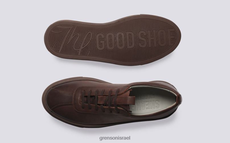 נשים קפה מבריק נעלי ספורט 1 Grenson J4F4Z338 נעלי ספורט