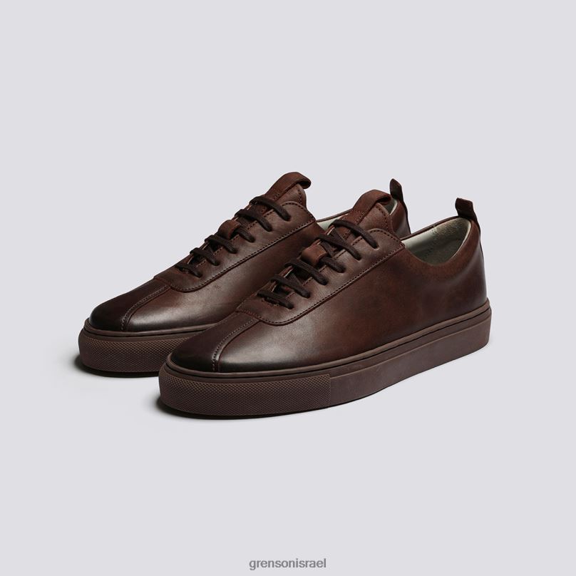 נשים קפה מבריק נעלי ספורט 1 Grenson J4F4Z338 נעלי ספורט