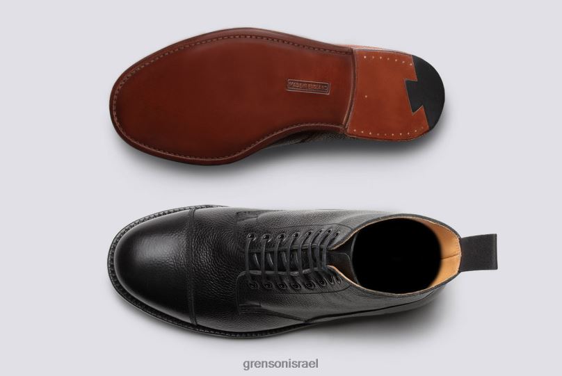 גברים שָׁחוֹר נעל 3 Grenson J4F4Z39 מגפיים