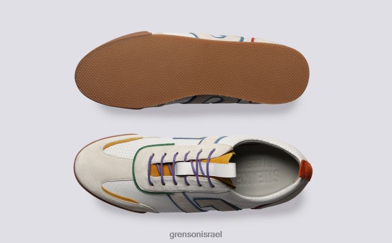 גברים מולטי לבן נעלי ספורט 51+ Grenson J4F4Z187 נעלי ספורט