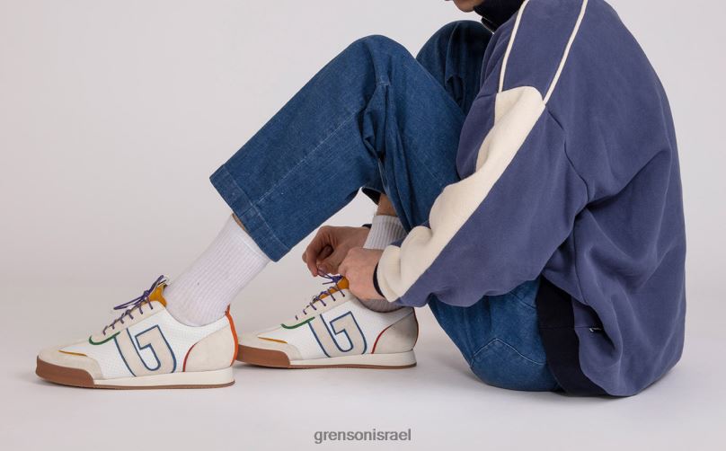 גברים מולטי לבן נעלי ספורט 51+ Grenson J4F4Z187 נעלי ספורט