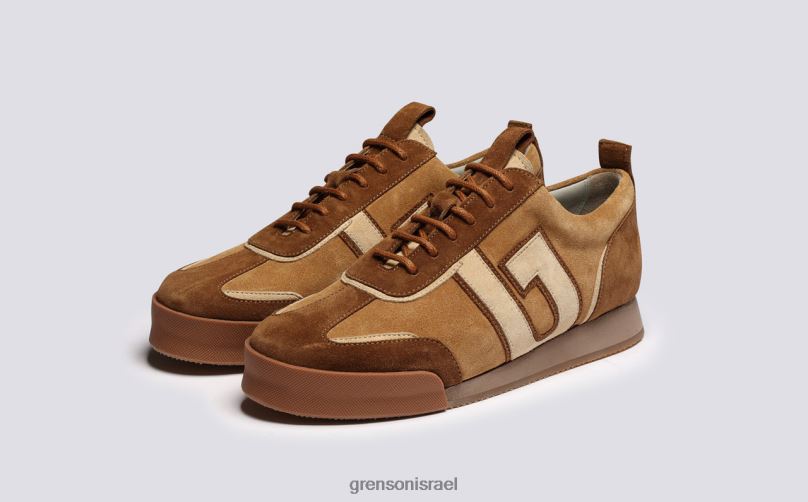 נשים קפה/שמנת נעלי ספורט 51+ Grenson J4F4Z362 נעלי ספורט
