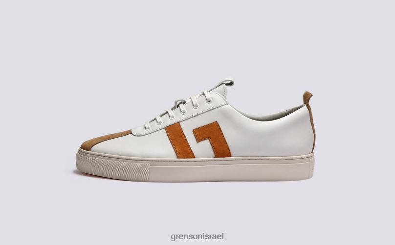גברים לבן צהוב נעלי ספורט 67 Grenson J4F4Z196 נעלי ספורט