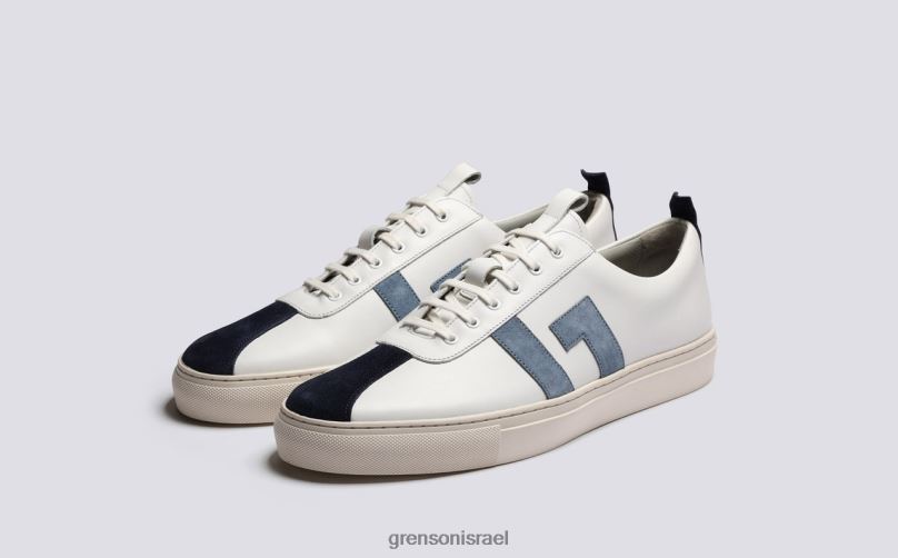 גברים לבן כחול נעלי ספורט 67 Grenson J4F4Z197 נעלי ספורט