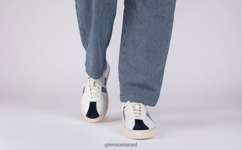 גברים לבן כחול נעלי ספורט 67 Grenson J4F4Z197 נעלי ספורט