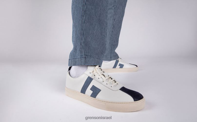 גברים לבן כחול נעלי ספורט 67 Grenson J4F4Z197 נעלי ספורט
