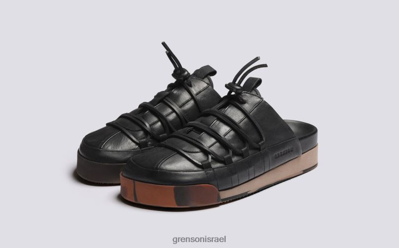 גברים שחור מבריק נעלי ספורט 75 Grenson J4F4Z203 נעלי ספורט