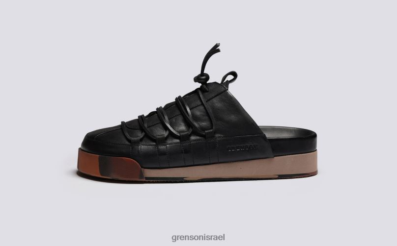 גברים שחור מבריק נעלי ספורט 75 Grenson J4F4Z203 נעלי ספורט