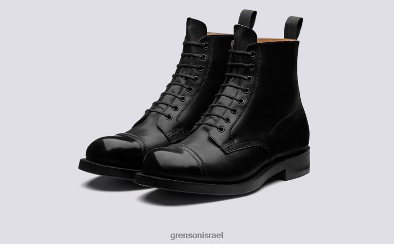 גברים שָׁחוֹר נעל 9 Grenson J4F4Z41 מגפיים