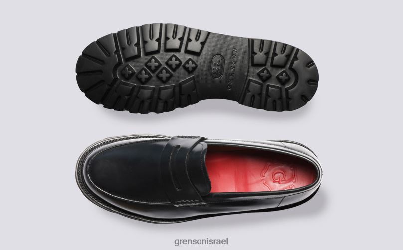 גברים שָׁחוֹר ג'פרי Grenson J4F4Z126 מוֹקָסִינִים