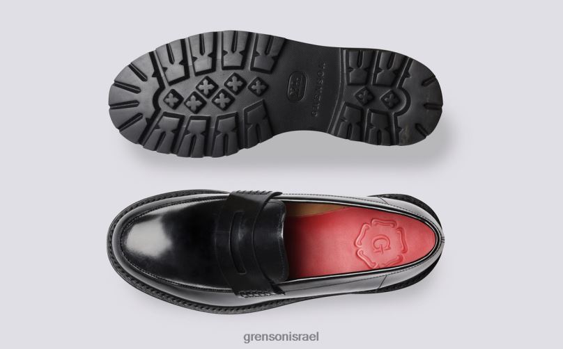גברים שָׁחוֹר ג'פרסון Grenson J4F4Z129 מוֹקָסִינִים