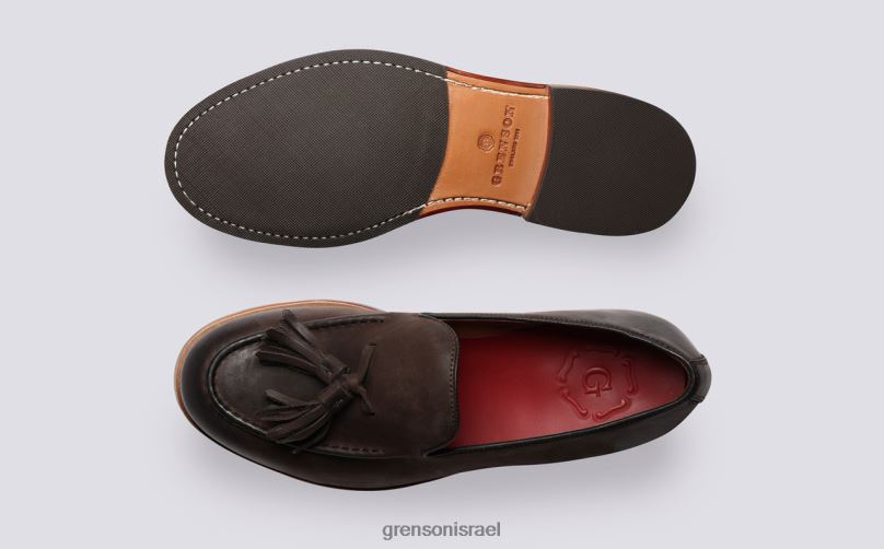 גברים הברקה חומה מרלין Grenson J4F4Z134 מוֹקָסִינִים