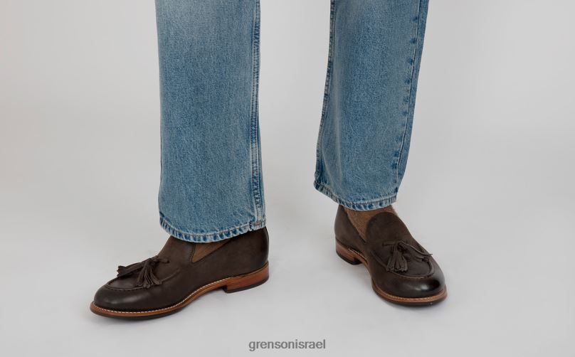 גברים הברקה חומה מרלין Grenson J4F4Z134 מוֹקָסִינִים