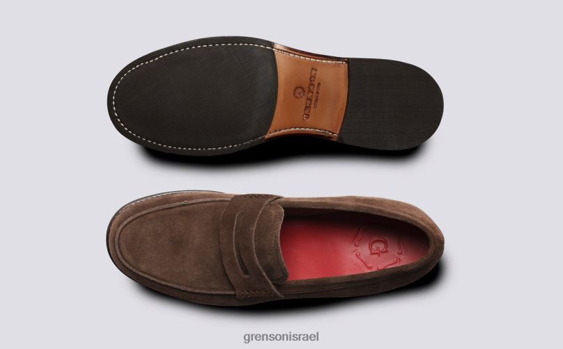גברים חום כהה ג'גו Grenson J4F4Z139 מוֹקָסִינִים