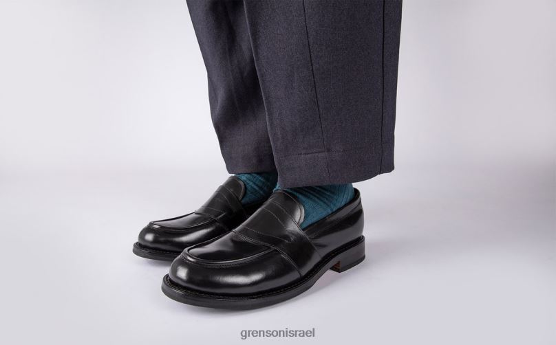 גברים שָׁחוֹר ארני Grenson J4F4Z144 מוֹקָסִינִים
