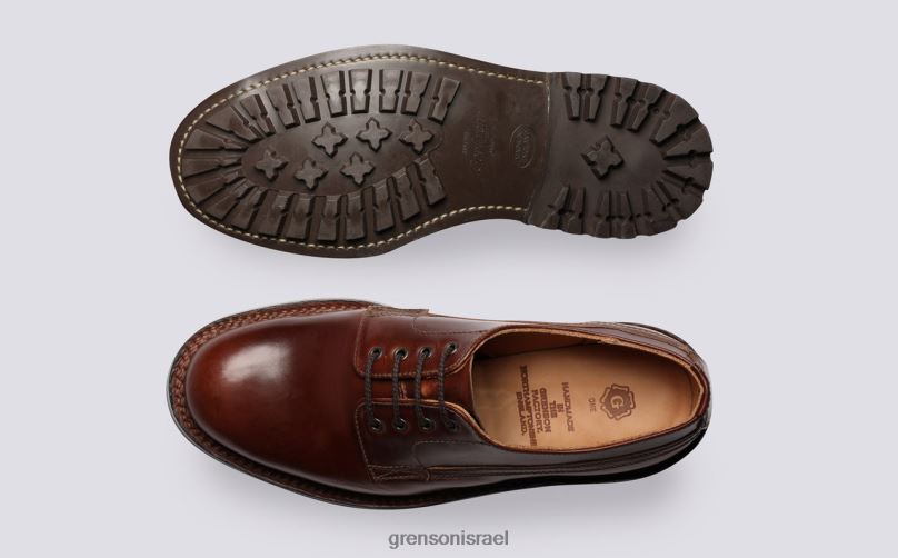 גברים חום כהה מְנַצֵחַ Grenson J4F4Z155 נעלי דרבי