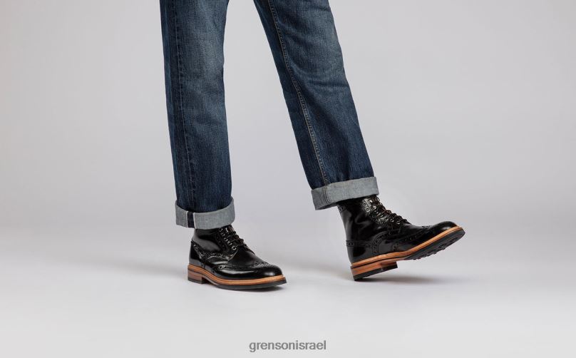 גברים שָׁחוֹר פרד Grenson J4F4Z16 מגפיים