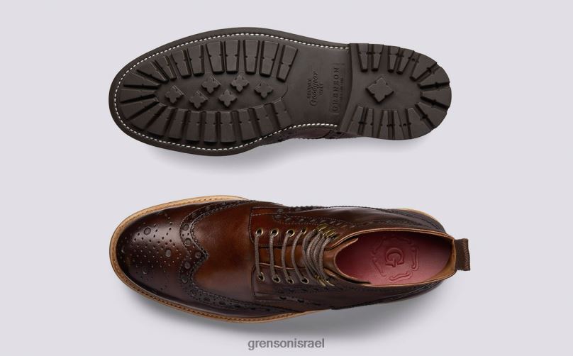 גברים חום כהה פרד Grenson J4F4Z1 מגפיים