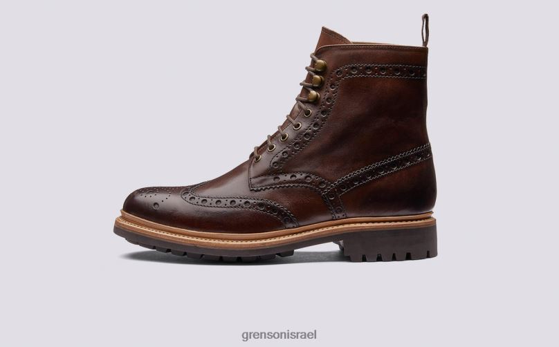 גברים חום כהה פרד Grenson J4F4Z1 מגפיים