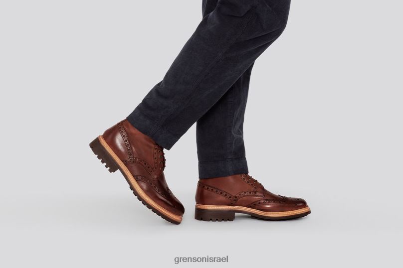 גברים חום כהה פרד Grenson J4F4Z1 מגפיים