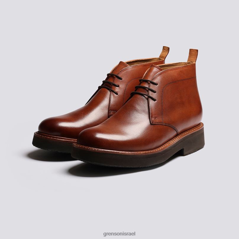 גברים שזוף צבוע ביד קלמנט Grenson J4F4Z21 מגפיים
