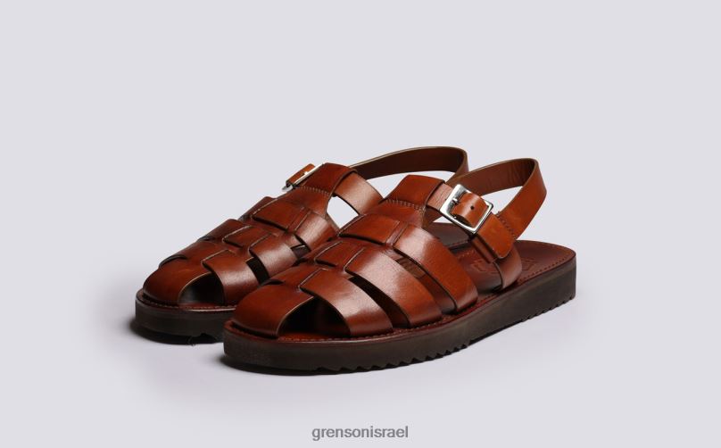 גברים שזוף צבוע ביד קווינסי Grenson J4F4Z224 סנדלים