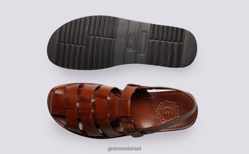 גברים שזוף צבוע ביד קווינסי Grenson J4F4Z224 סנדלים