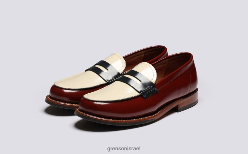 נשים בורדו לין Grenson J4F4Z231 מוֹקָסִינִים