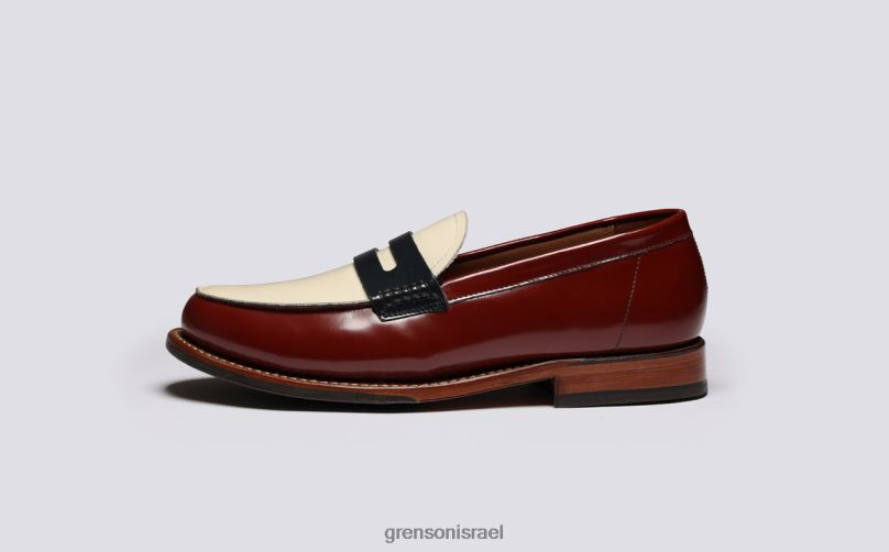 נשים בורדו לין Grenson J4F4Z231 מוֹקָסִינִים