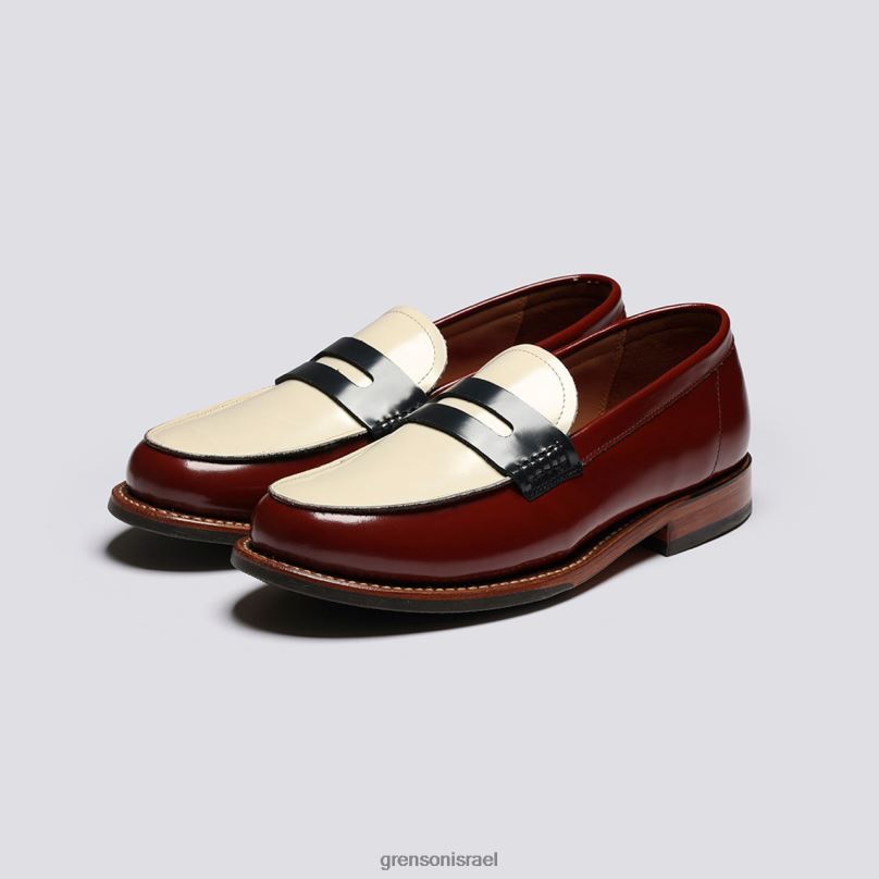 נשים בורדו לין Grenson J4F4Z231 מוֹקָסִינִים