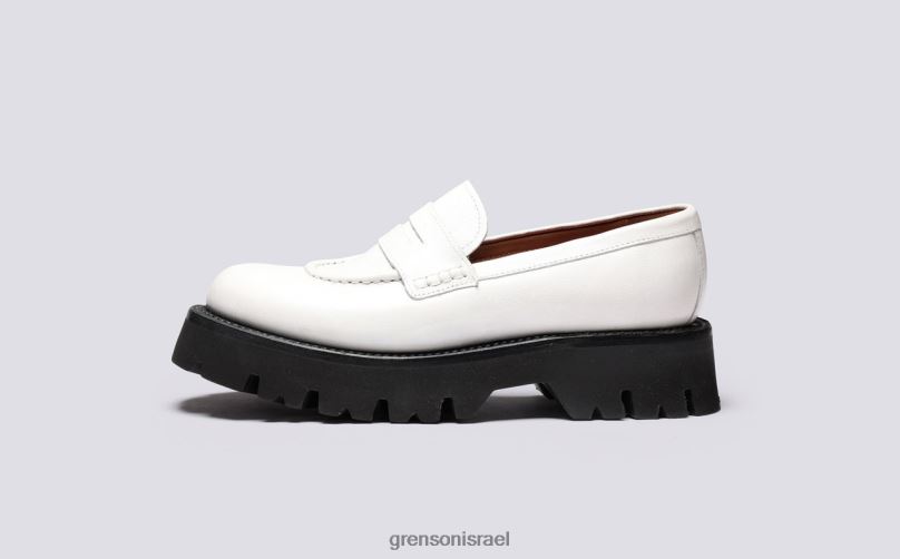 נשים לבן כובען Grenson J4F4Z242 מוֹקָסִינִים