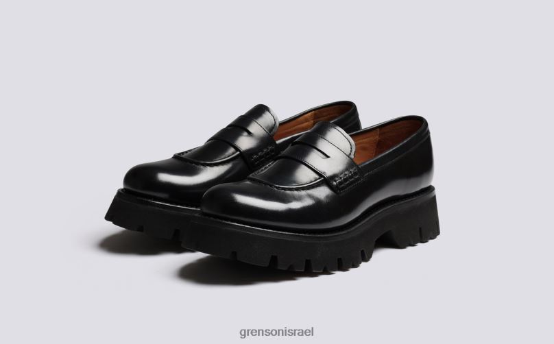 נשים שָׁחוֹר כובען Grenson J4F4Z243 מוֹקָסִינִים