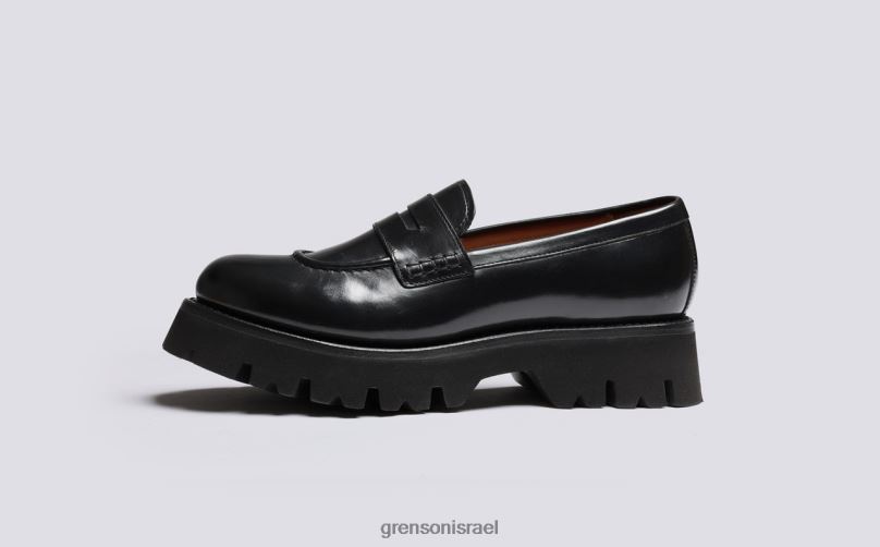 נשים שָׁחוֹר כובען Grenson J4F4Z243 מוֹקָסִינִים