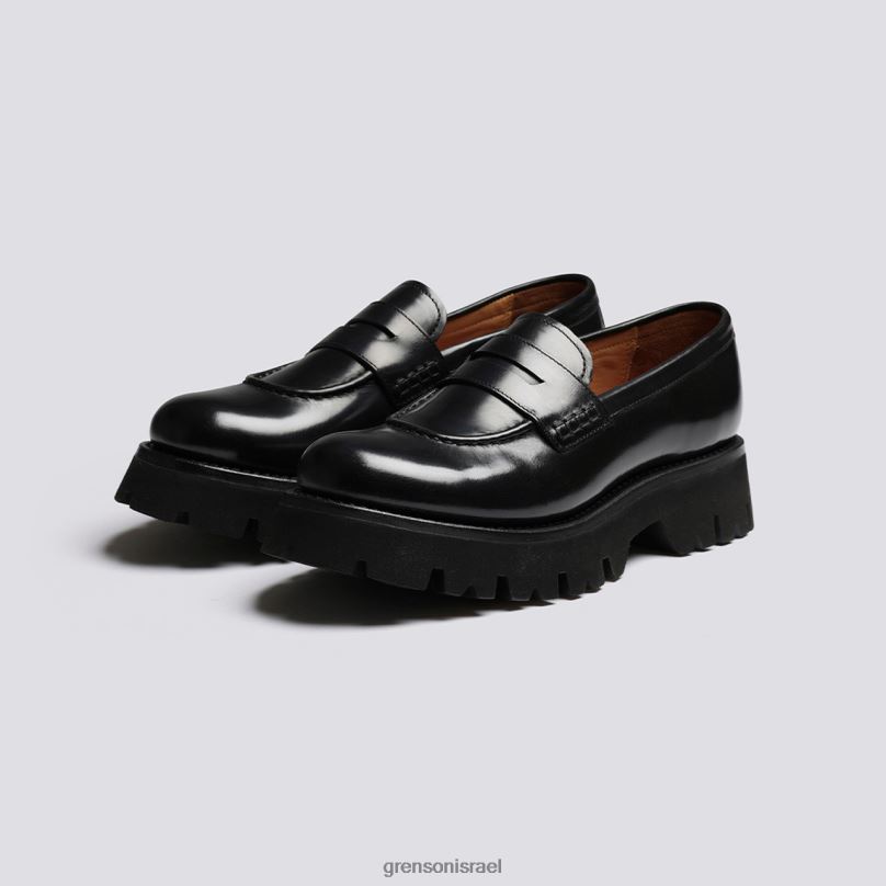 נשים שָׁחוֹר כובען Grenson J4F4Z243 מוֹקָסִינִים