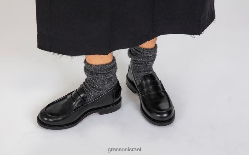נשים שָׁחוֹר ג'ולי Grenson J4F4Z246 מוֹקָסִינִים