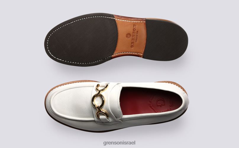נשים לבן נינה Grenson J4F4Z250 מוֹקָסִינִים