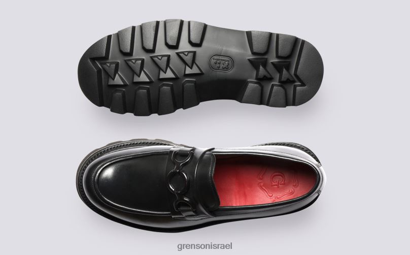 נשים שָׁחוֹר נינה Grenson J4F4Z251 מוֹקָסִינִים