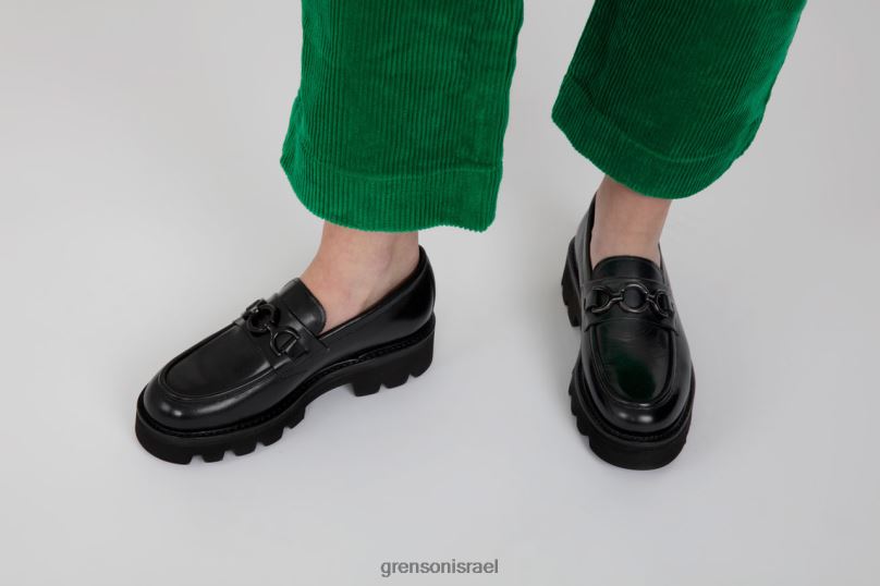 נשים שָׁחוֹר נינה Grenson J4F4Z251 מוֹקָסִינִים