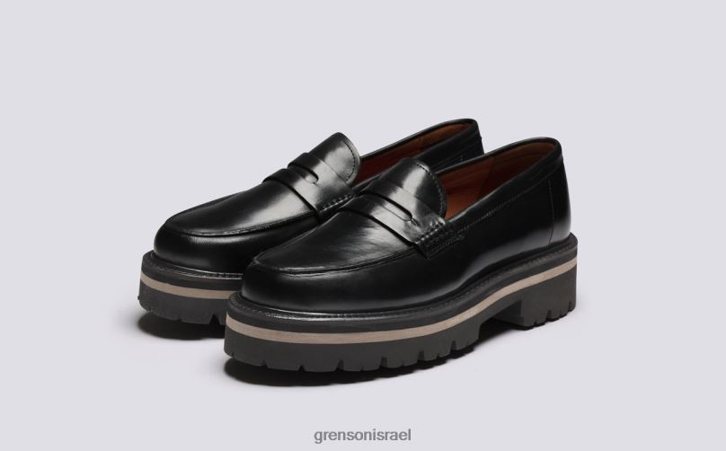 נשים שָׁחוֹר לינדזי Grenson J4F4Z255 מוֹקָסִינִים