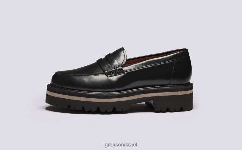 נשים שָׁחוֹר לינדזי Grenson J4F4Z255 מוֹקָסִינִים