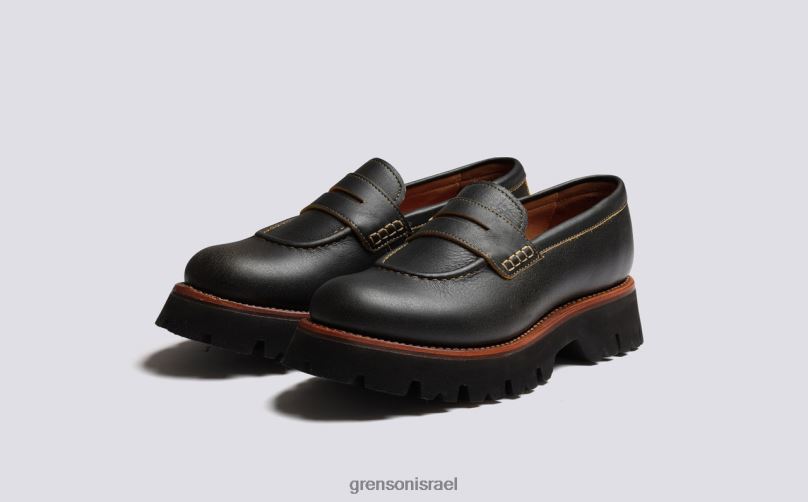נשים חום וינטג' כובען Grenson J4F4Z257 מוֹקָסִינִים