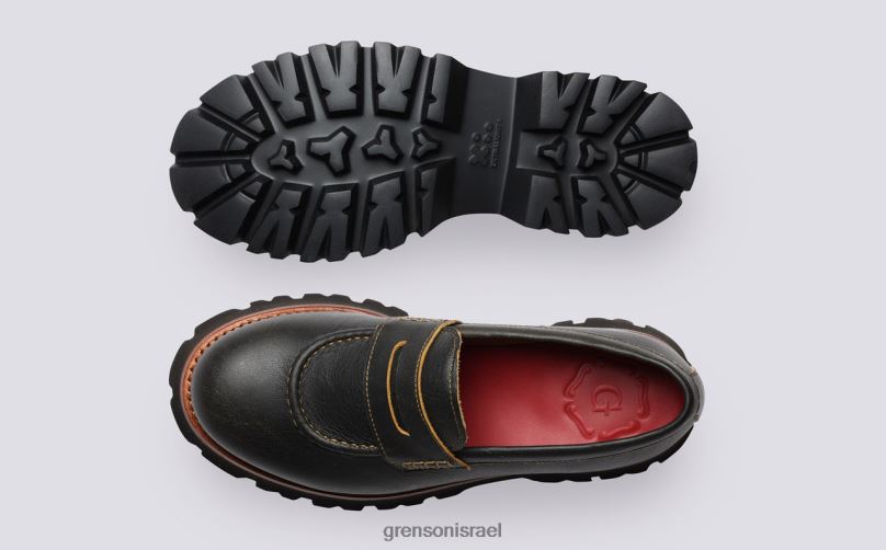 נשים חום וינטג' כובען Grenson J4F4Z257 מוֹקָסִינִים