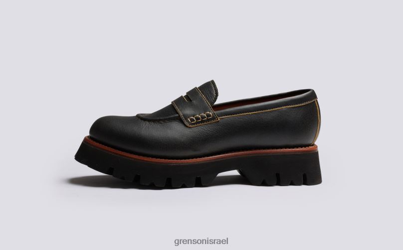 נשים חום וינטג' כובען Grenson J4F4Z257 מוֹקָסִינִים