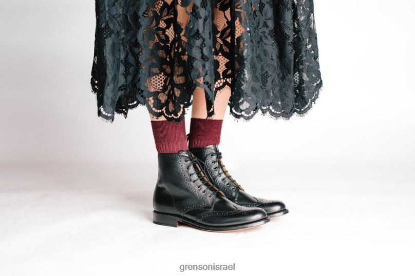 נשים שָׁחוֹר אלה Grenson J4F4Z262 מגפיים