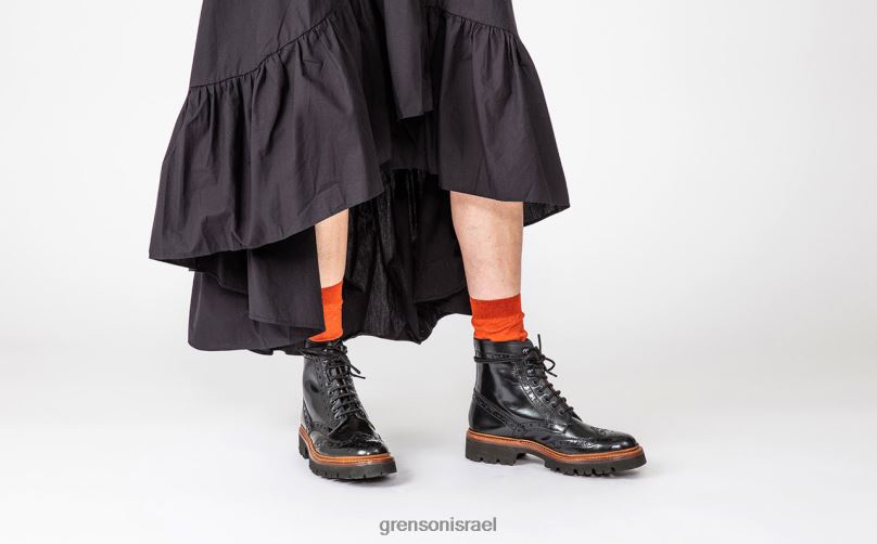 נשים שָׁחוֹר פראן Grenson J4F4Z267 מגפיים