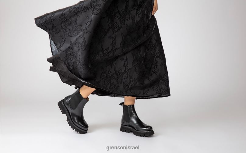 נשים שָׁחוֹר הארלו Grenson J4F4Z269 מגפיים