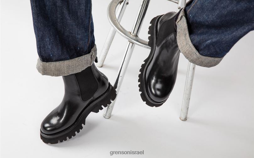 נשים שָׁחוֹר הארלו Grenson J4F4Z269 מגפיים