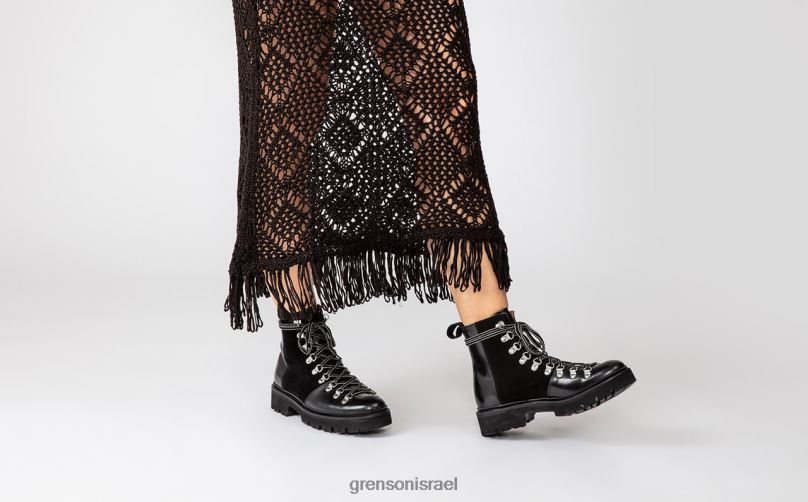 נשים שָׁחוֹר נאנט Grenson J4F4Z275 מגפיים
