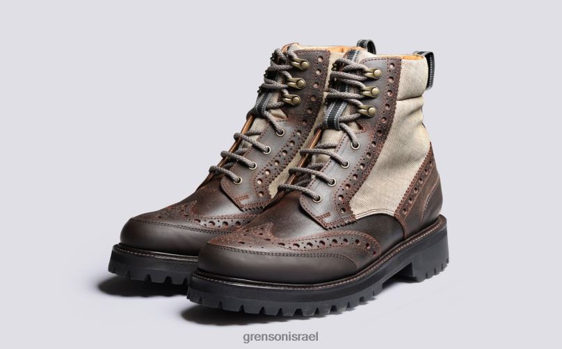 גברים חום פרד טק Grenson J4F4Z29 מגפיים